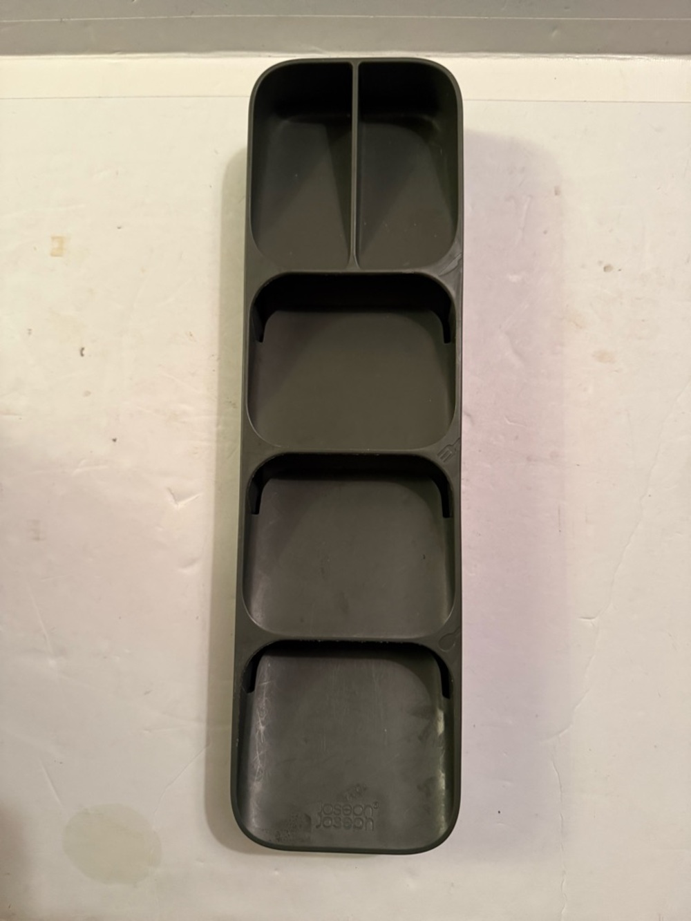Joseph Gray Plastic Kitchen Tray with Embossed Logo